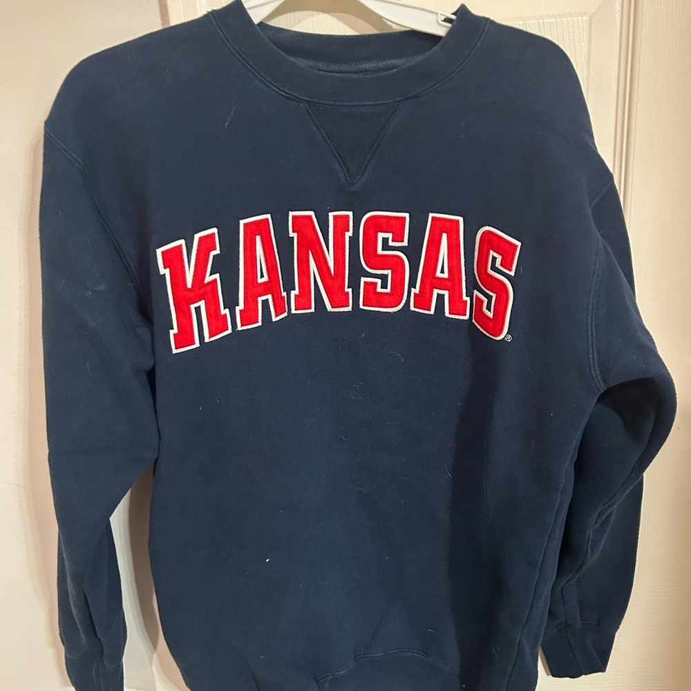 Kansas Navy Sweatshirt
